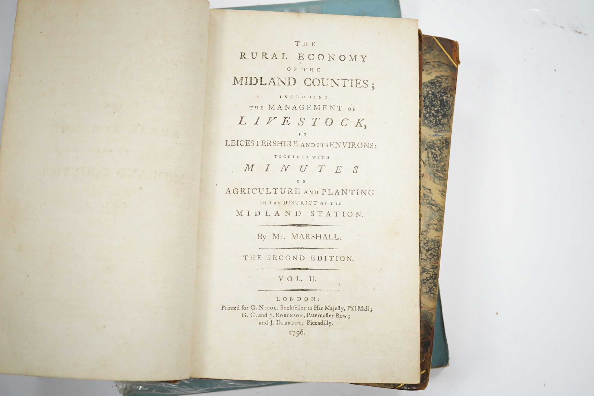 Lowe, Robert - General View of the Agriculture of the County of Nottingham, with Observations on the Means of its Improvement. coloured and folded map; rebound wrappers, 4to. 1794; Baker, John L. - An Essay on the Farmin